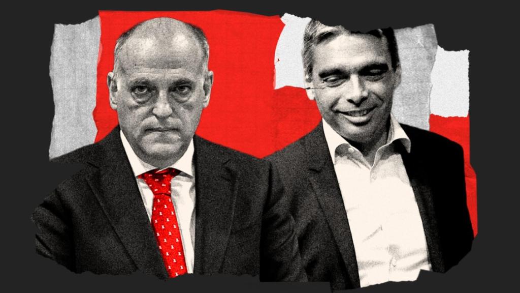 Javier Tebas y Albert Soler en un fotomontaje.