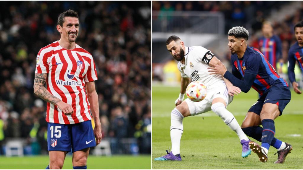 Stefan Savic, Karim Benzema, Ronald Araujo y Jules Koundé
