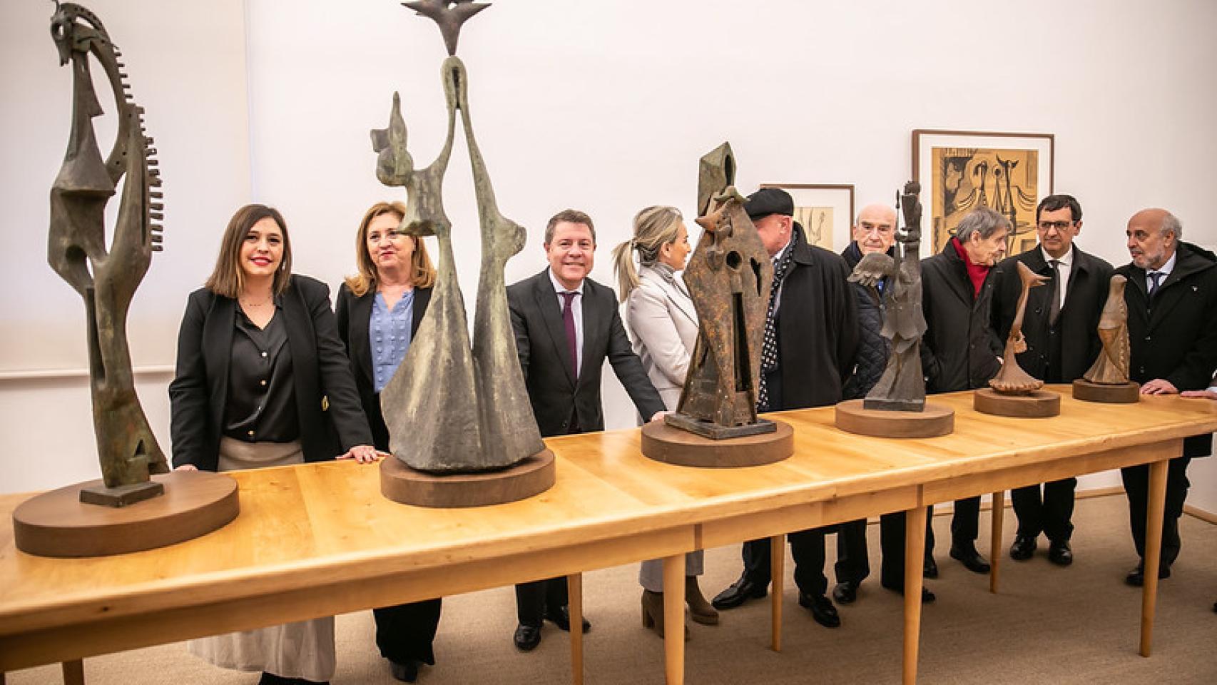 Un momento de la inauguración con el presidente, Emiliano García-Page y la alcaldesa de Toledo, Milagros Tolón.