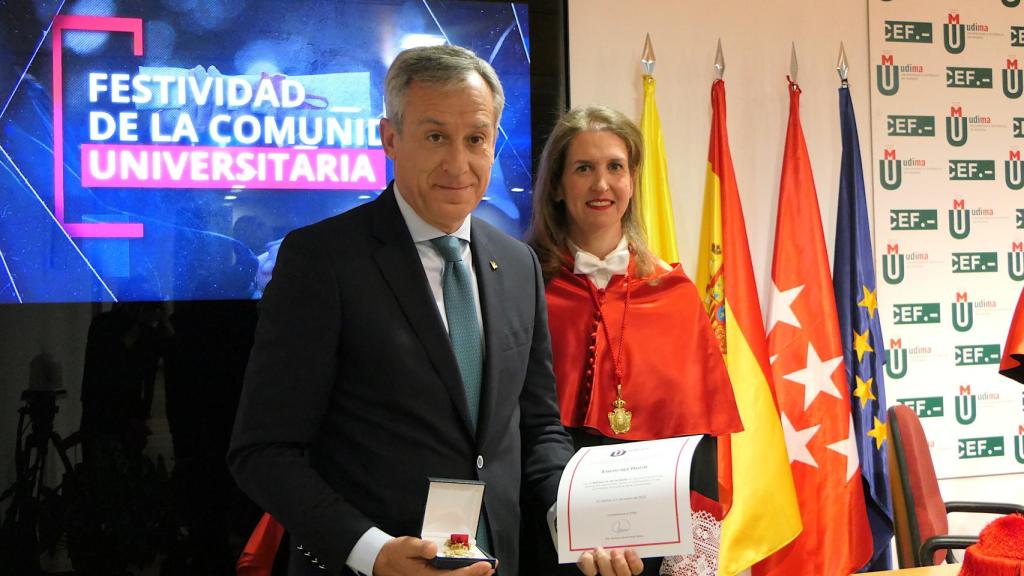 Javier López y María Aránzazu de las Heras, presidentes de Eurocaja Rural y UDIMA, respectivamente.