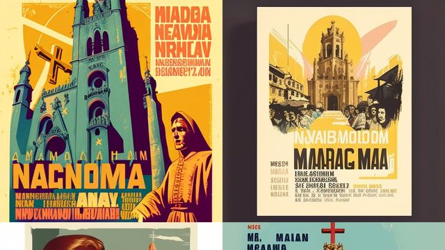 Así recrea la IA un cartel de Semana Santa inspirado en la tipografía de la URSS.