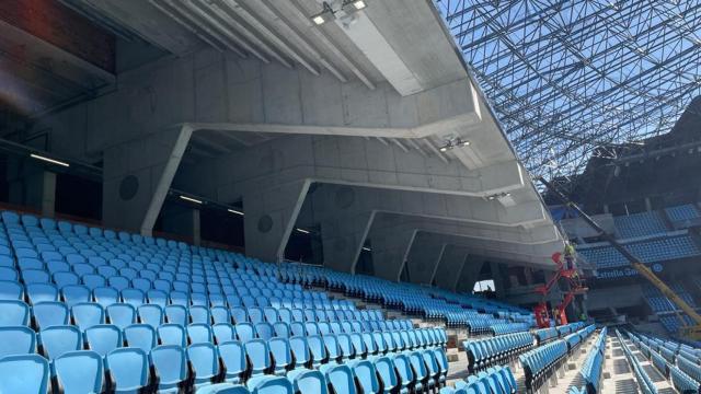 Grada de Marcador en obras.