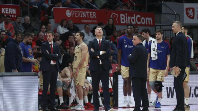 Los jugadores del Barça y Jasikevicius dolidos tras una derrota en Liga Endesa