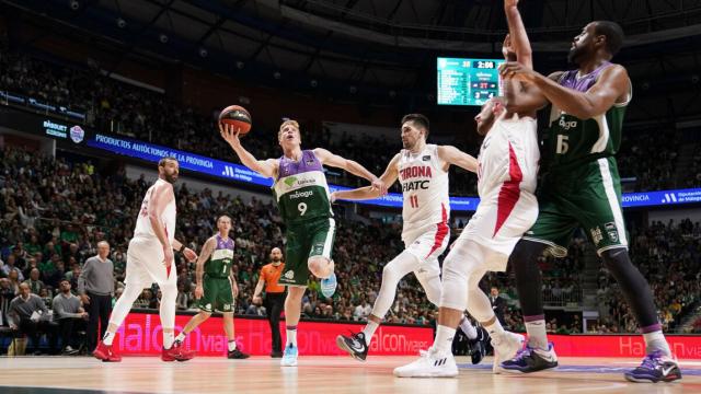 Alberto Díaz durante el Unicaja de Málaga vs. Basquet Girona