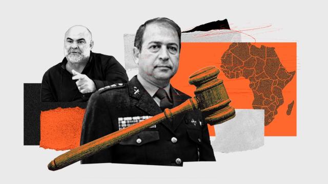 Espinosa Navas, en el centro, y el mediador Navarro Tacoronte, a la izquierda.