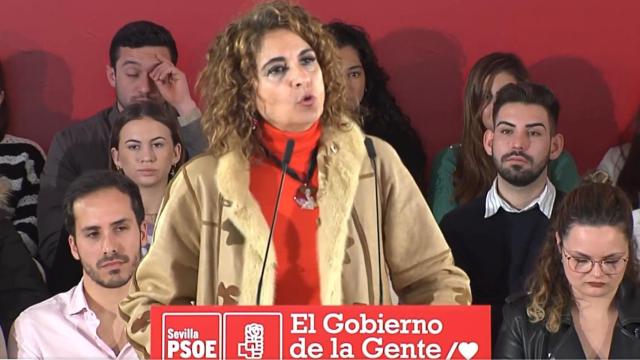 María Jesús Montero, ministra de Hacienda, en un acto de Osuna (Sevilla).