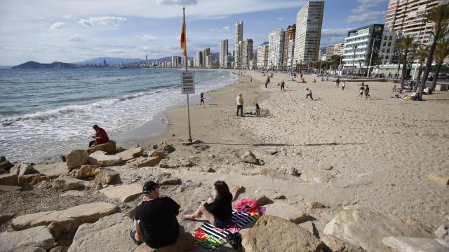 Imagen de la playa de Levante de Benidorm, estos días.