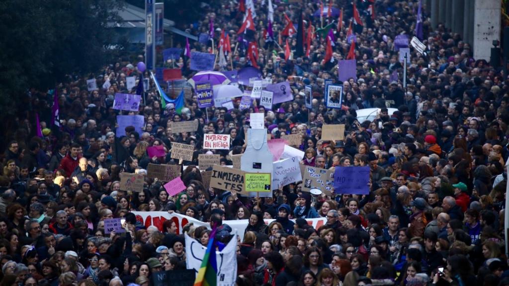 Imagen de archivo de una manifestación del 8M en Valladolid.