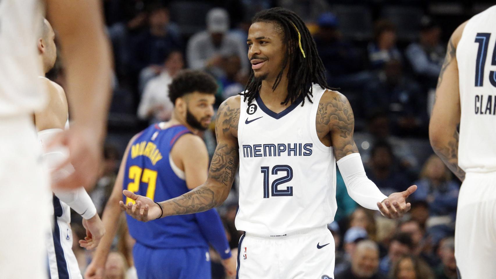 Ja Morant, durante un partido con Memphis Grizzlies.
