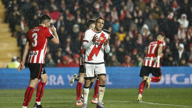 Óscar Trejo, durante el Rayo Vallecano - Athletic Club de la jornada 24 de La Liga