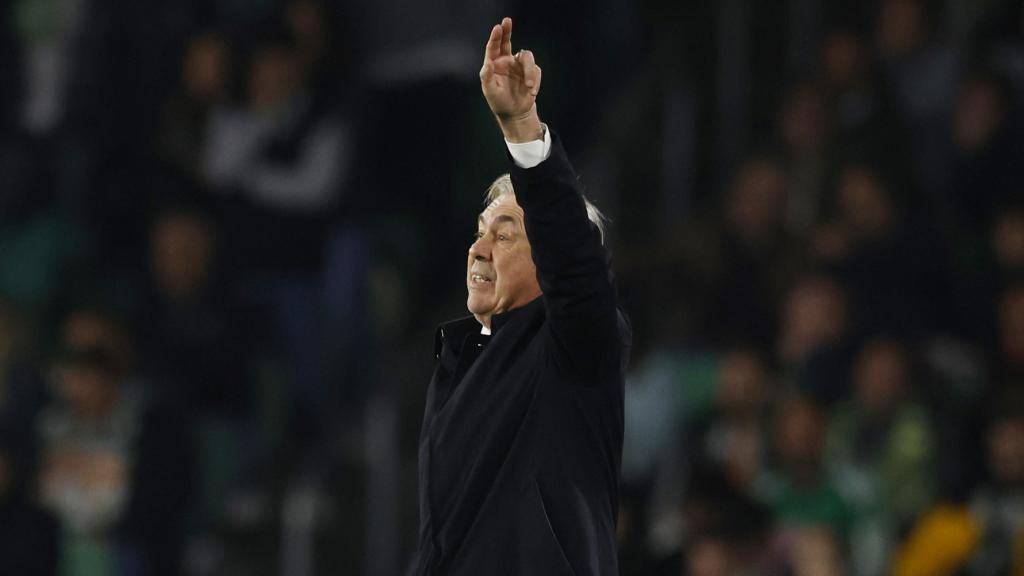 Carlo Ancelotti, en el Benito Villamarín