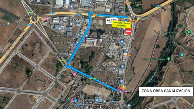 Las obras del sector SUE-30 en Guadalajara afectarán al tráfico este lunes y martes