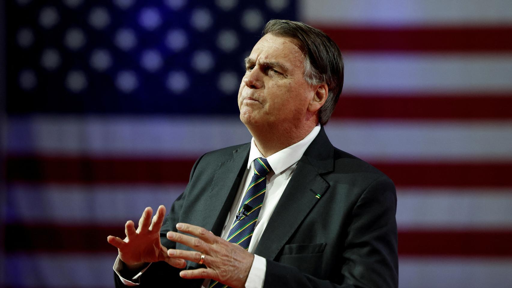 Jair Bolsonaro, durante su intervención en la Conferencia de Acción Política Conservadora (CPAC), en Washington.