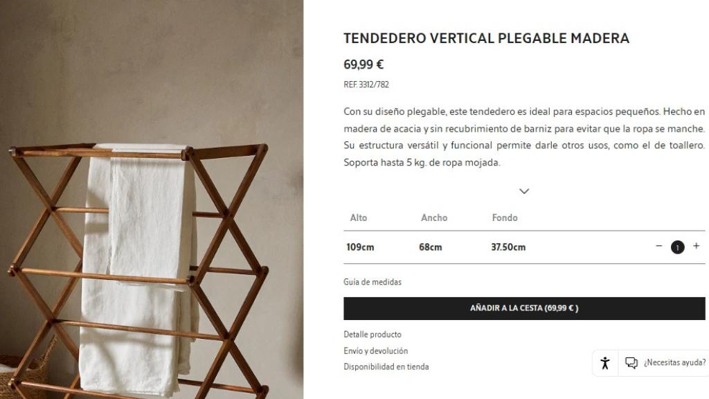 Tendedero vertical.