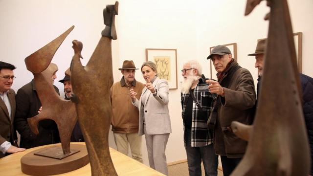 La alcaldesa de Toledo, Milagros Tolon, el pasado 28 de febrero durante la inauguración de la exposición de Alberto Sánchez