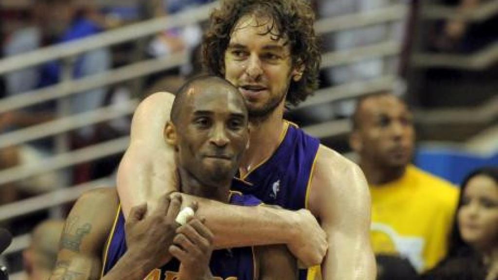 Pau Gasol y Kobe Bryant, en Los Angeles Laker