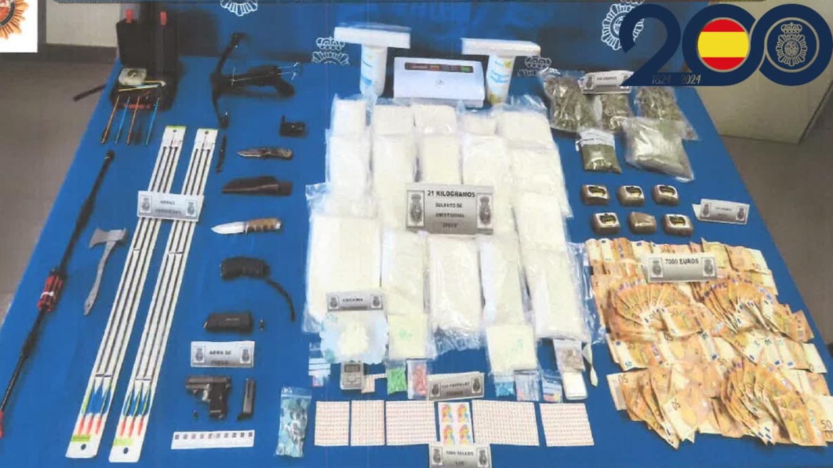 Material intervenido por la Policía Nacional