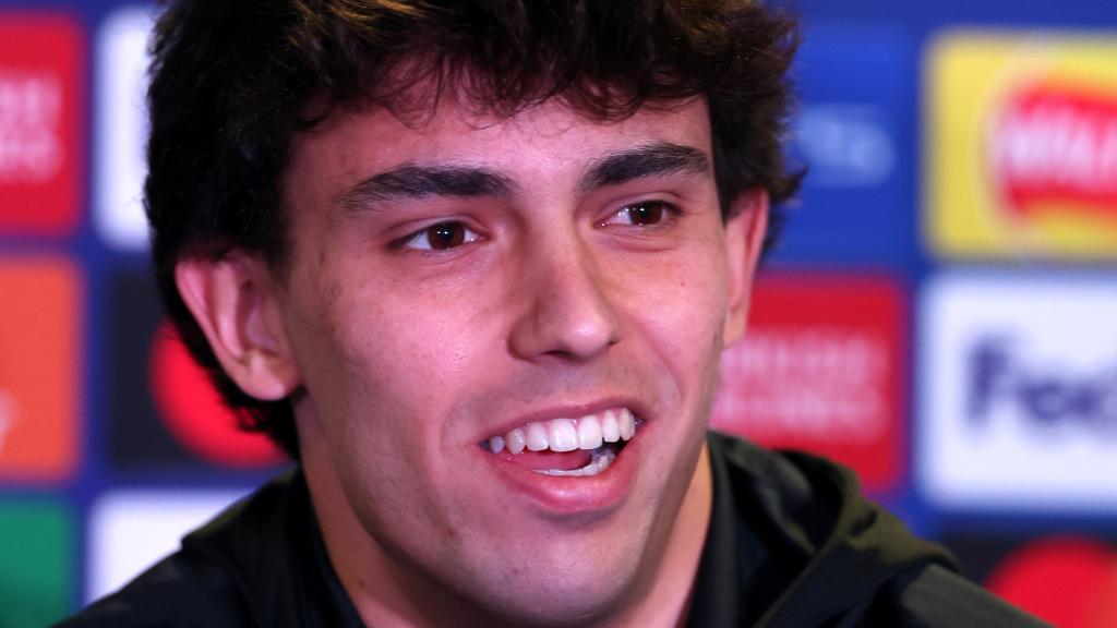 Joao Félix, en rueda de prensa de la Champions League con el Chelsea
