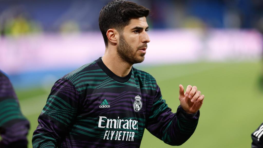 Calentamiento de Marco Asensio con el Real Madrid