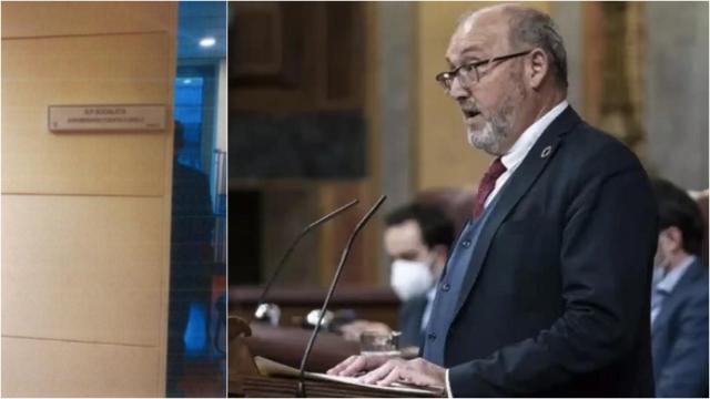 Imagen del despacho de Fuentes Curbelo presente en el sumario. El propio diputado, en la tribuna del Congreso.