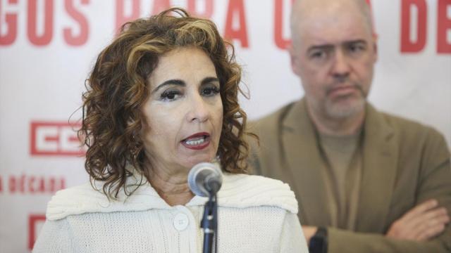 La ministra de Hacienda, María Jesús Montero, en la inauguración el foro 'Diálogos para una década' de CCOO-A el pasado 2 de marzo./