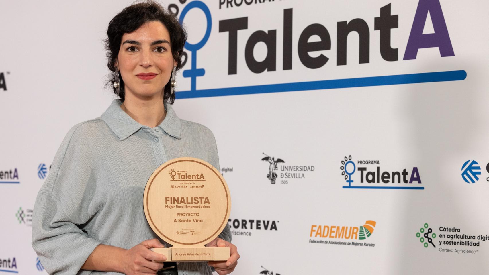 Andrea Arias, impulsora del proyecto A Santa Viña.