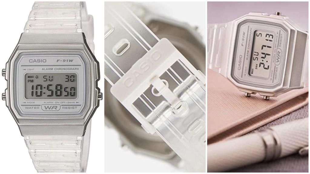 Reloj transparente de la marca Casio.