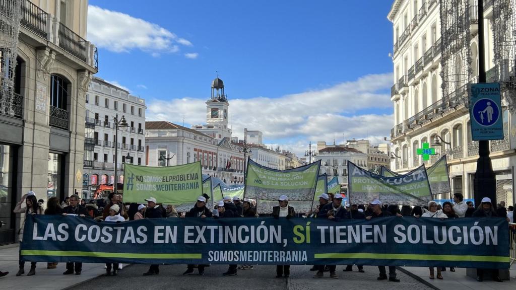 Manifestación en Madrid de Somos Mediterránea contra la Ley de Costas.