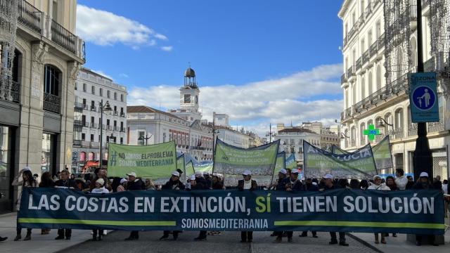 Manifestación en Madrid de Somos Mediterránea contra la Ley de Costas.