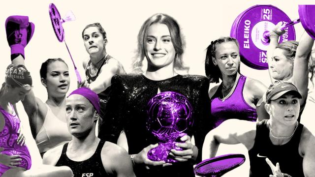 Ona Carbonell, Tania Álvarez, Mireia Belmonte, Carolina Marín, Alexia Putellas, Ana Peleteiro, Paula Badosa y Lydia Valentín