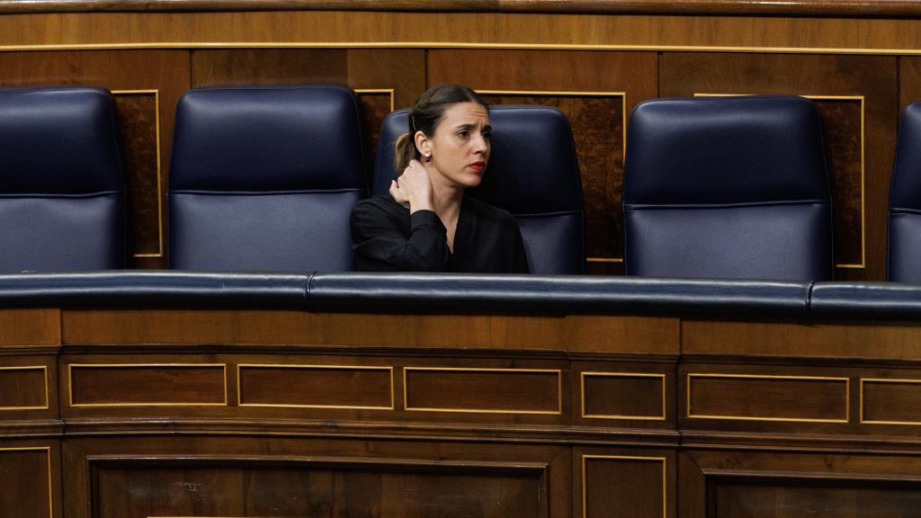 La ministra de Igualdad, Irene Montero, este martes en el pleno del Congreso de los Diputados.