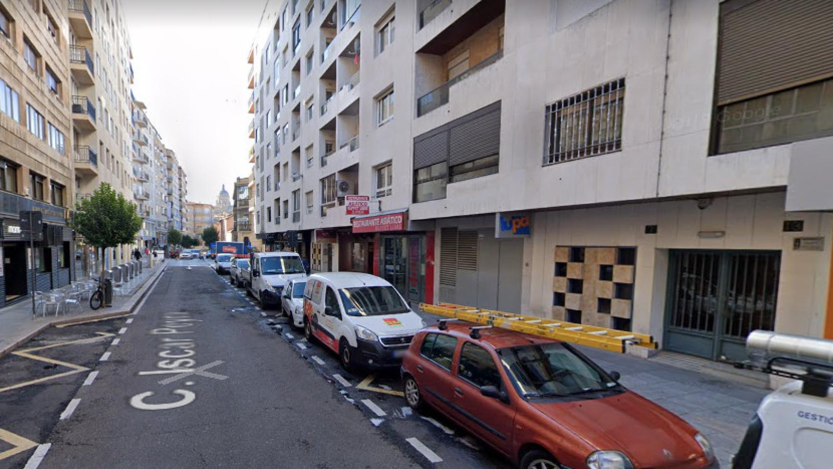 Imagen de la calle del centro de Salamanca donde el condenado se encontró con su víctima.
