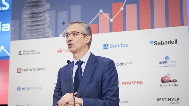 Pablo Hernández de Cos, durante la inauguración del III Simposio de las Finanzas.