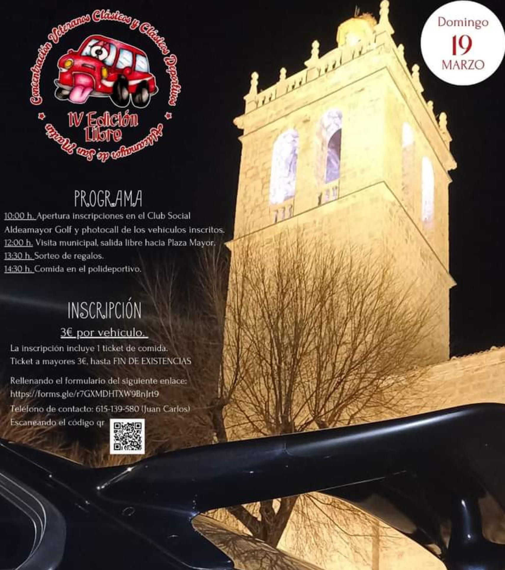 Programa completo de la concentración de coches clásicos en Aldeamayor