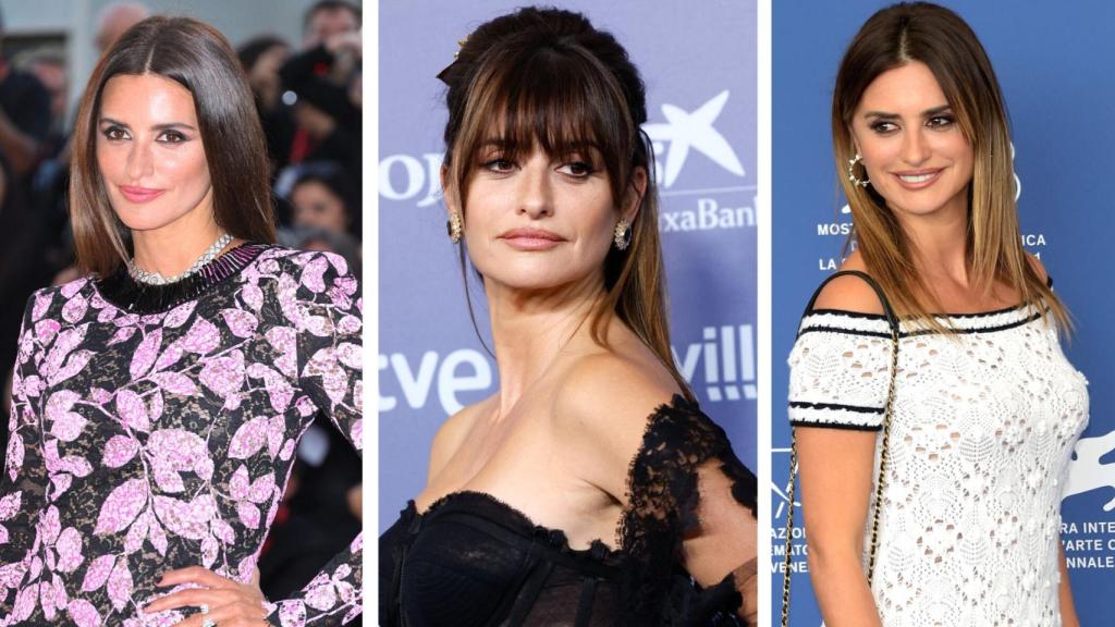 La actriz, con varios 'looks' distintos.