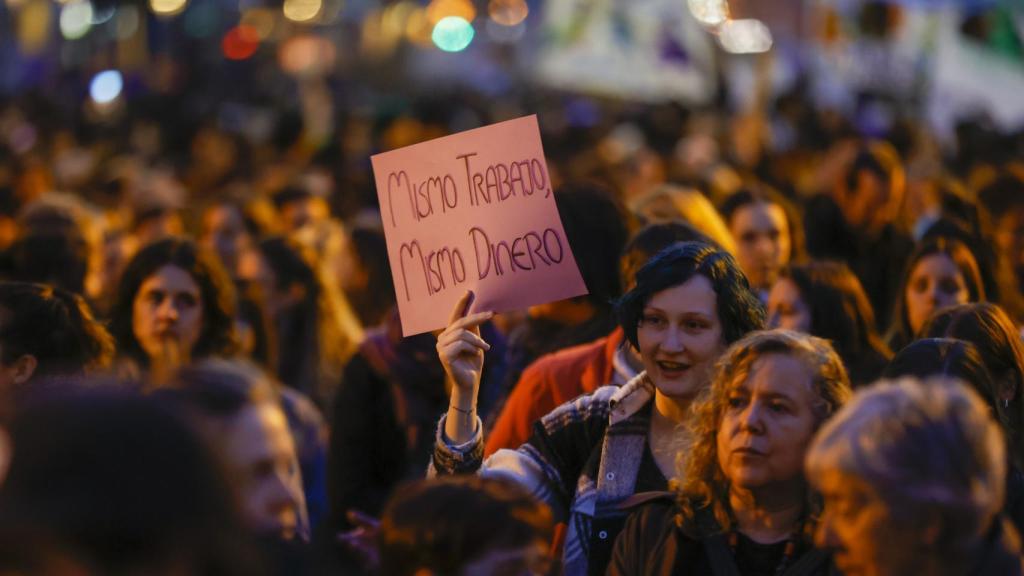 Imagen de las manifestaciones del 8-M en Barcelona.