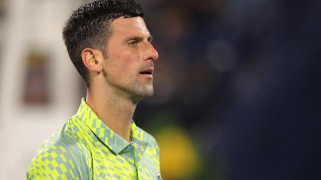 Djokovic, en un partido del ATP de Dubái.