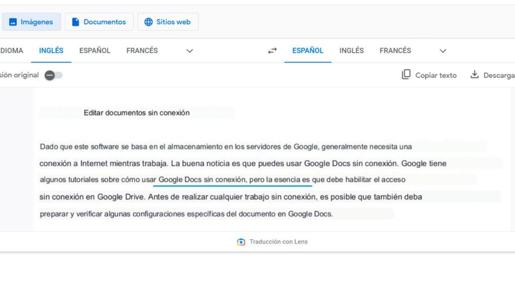 Usando el nuevo traductor