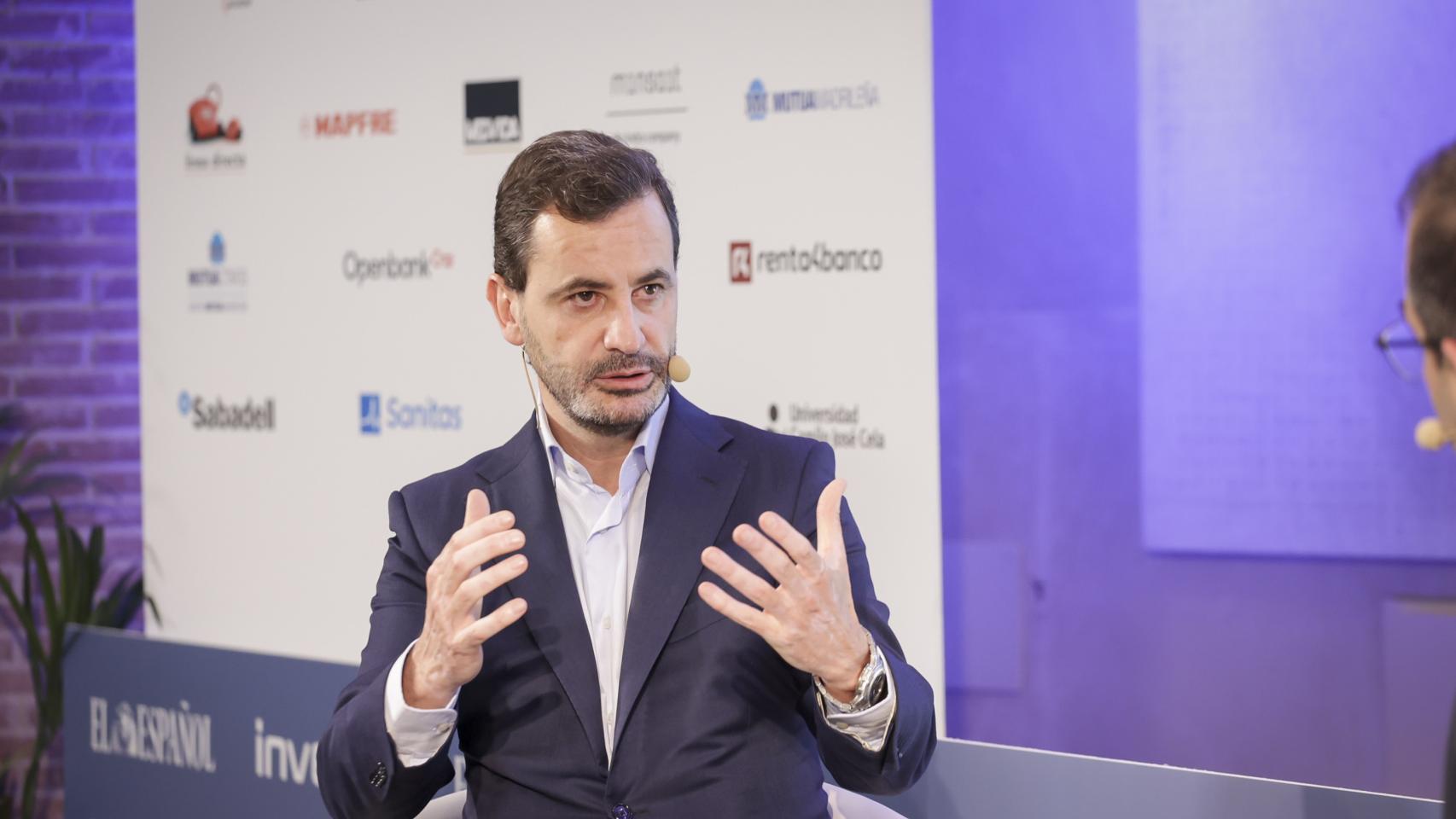 Álvaro de Salas, director de Estrategia e Innovación de Servicios Financieros de Minsait, durante su intervención en el III Observatorio de las Finanzas.