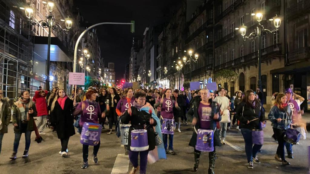 Imagen de la manifestación del 8-M en Vigo en 2023.