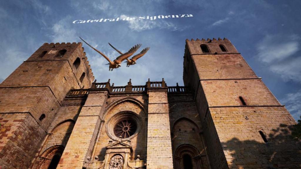 Sigüenza ya se puede sobrevolar virtualmente a vista de buitre.