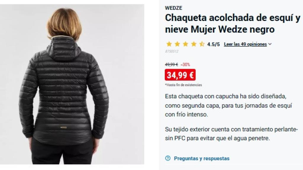 Chaqueta acolchada.