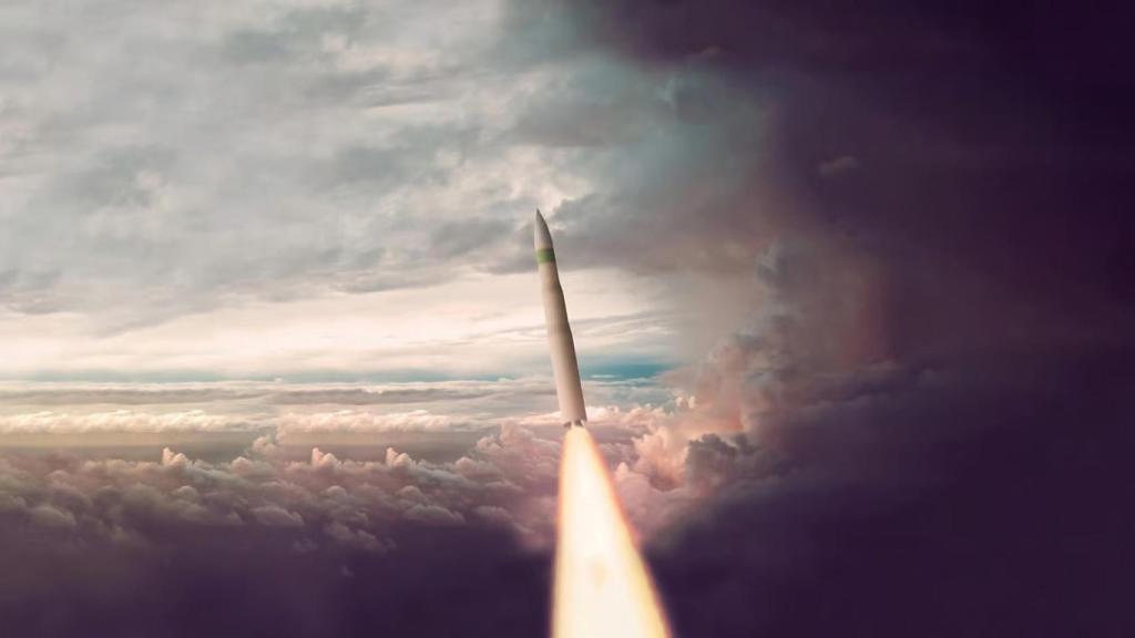 Ilustración del misil Sentinel que sustituirá a los Minuteman III.