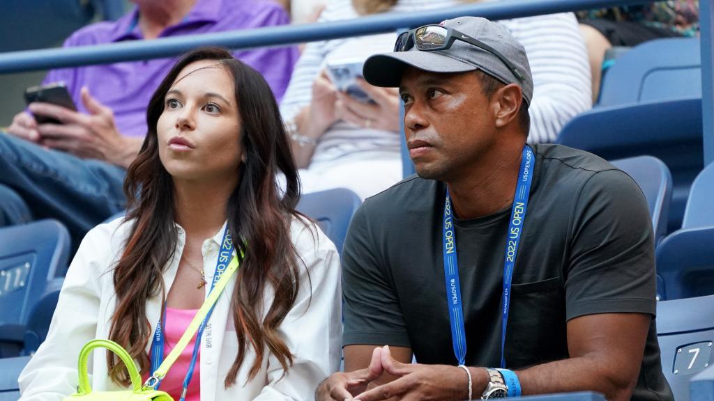 Tiger Woods junto a Erica Herman, su expareja.