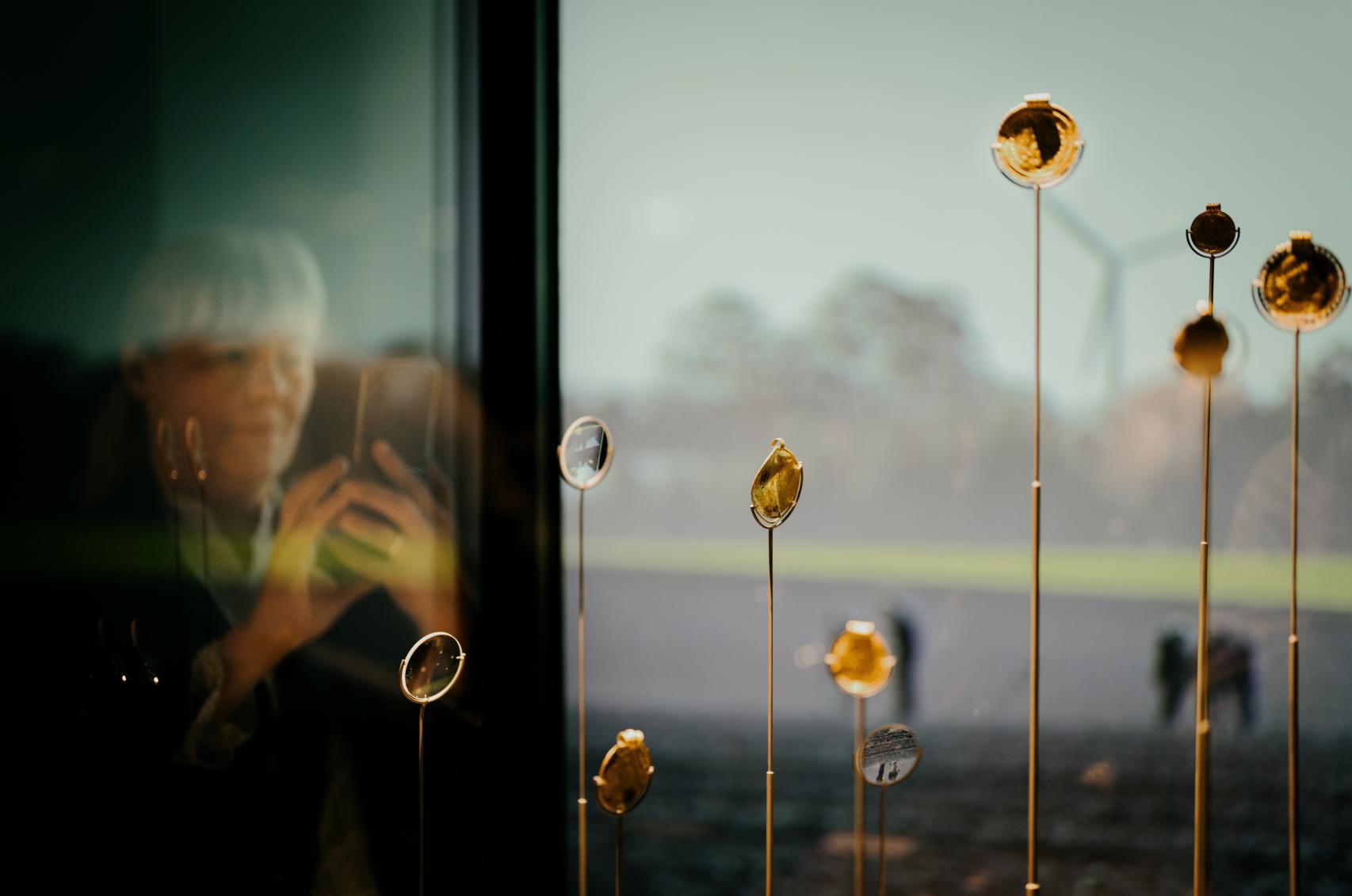 Los objetos del tesoro de Vindelev, expuestos en el Museo Nacional de Dinamarca.