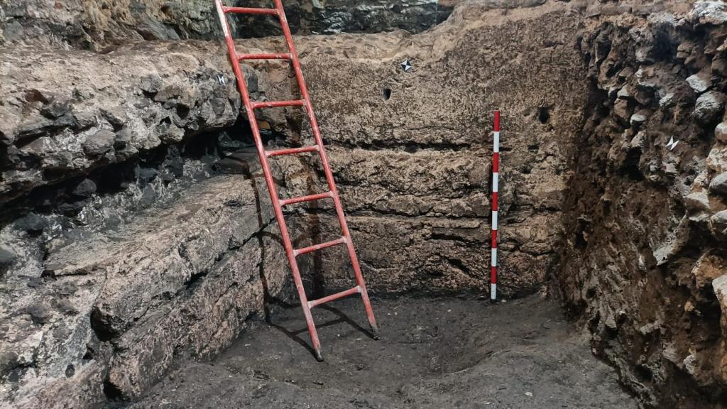 Imagen de la excavación de las piscinas romanas.