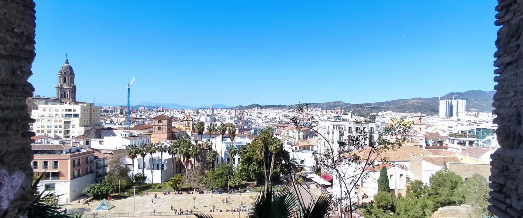 Vista del Centro Histórico de Málaga.