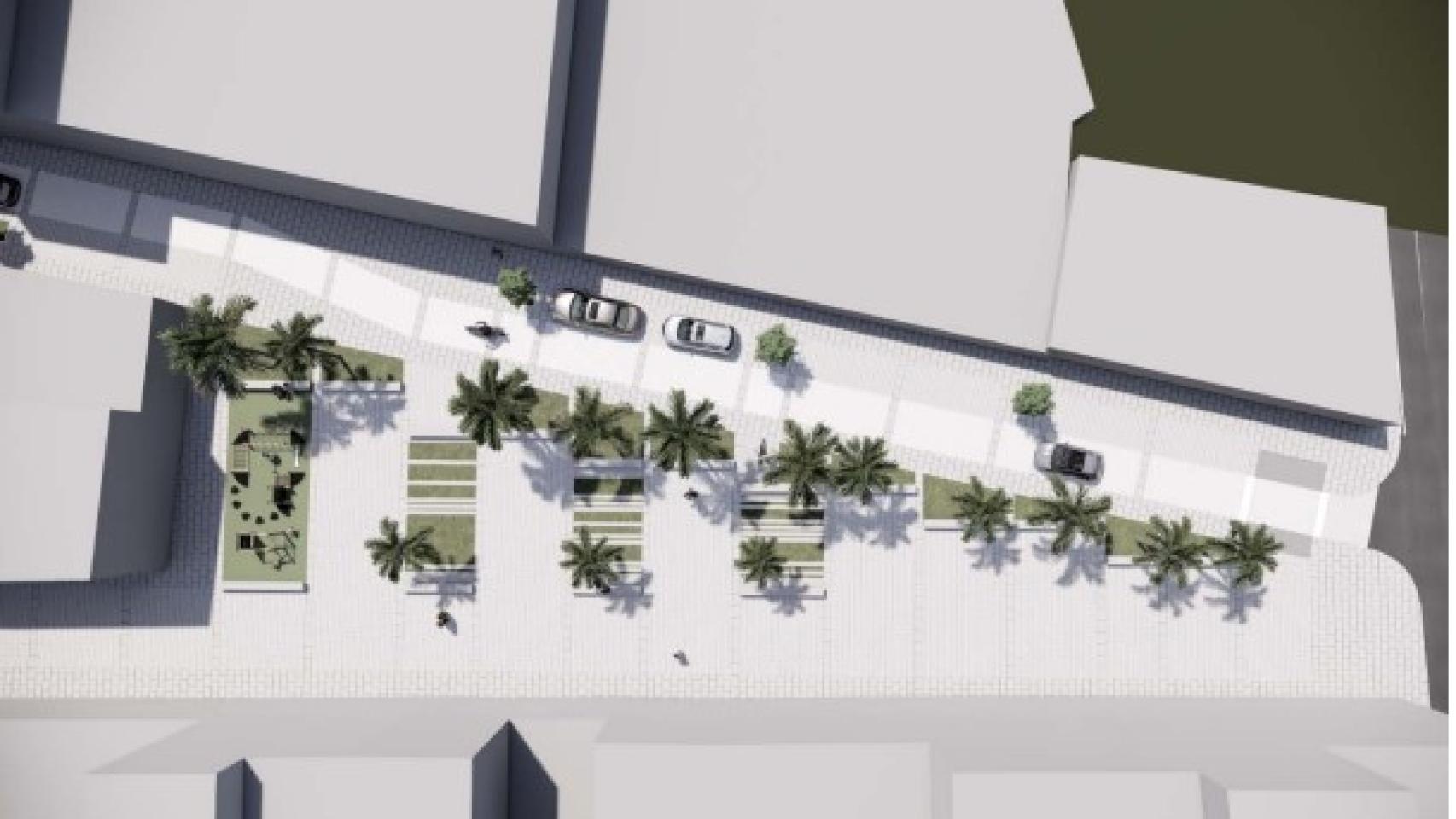 Proyección de la reurbanización del barrio de Santa Cruz en Alicante.
