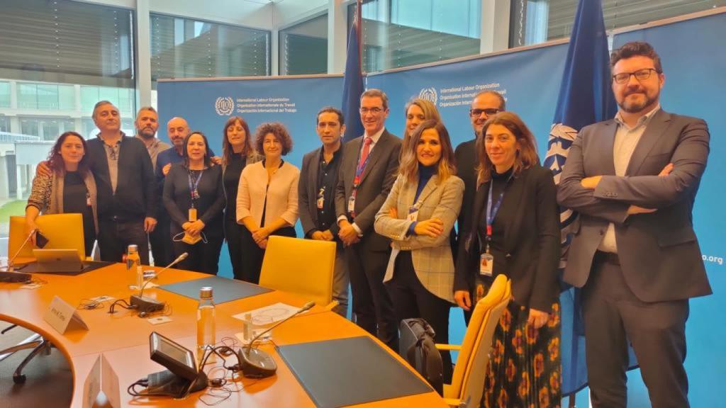 Reunión con la subdirectora general de Gobernanza, Derechos y Diálogo de la Organización Internacional del Trabajo (OIT), Manuela Tomei, y con el Delegado de la OIT para España, Félix Peinado
