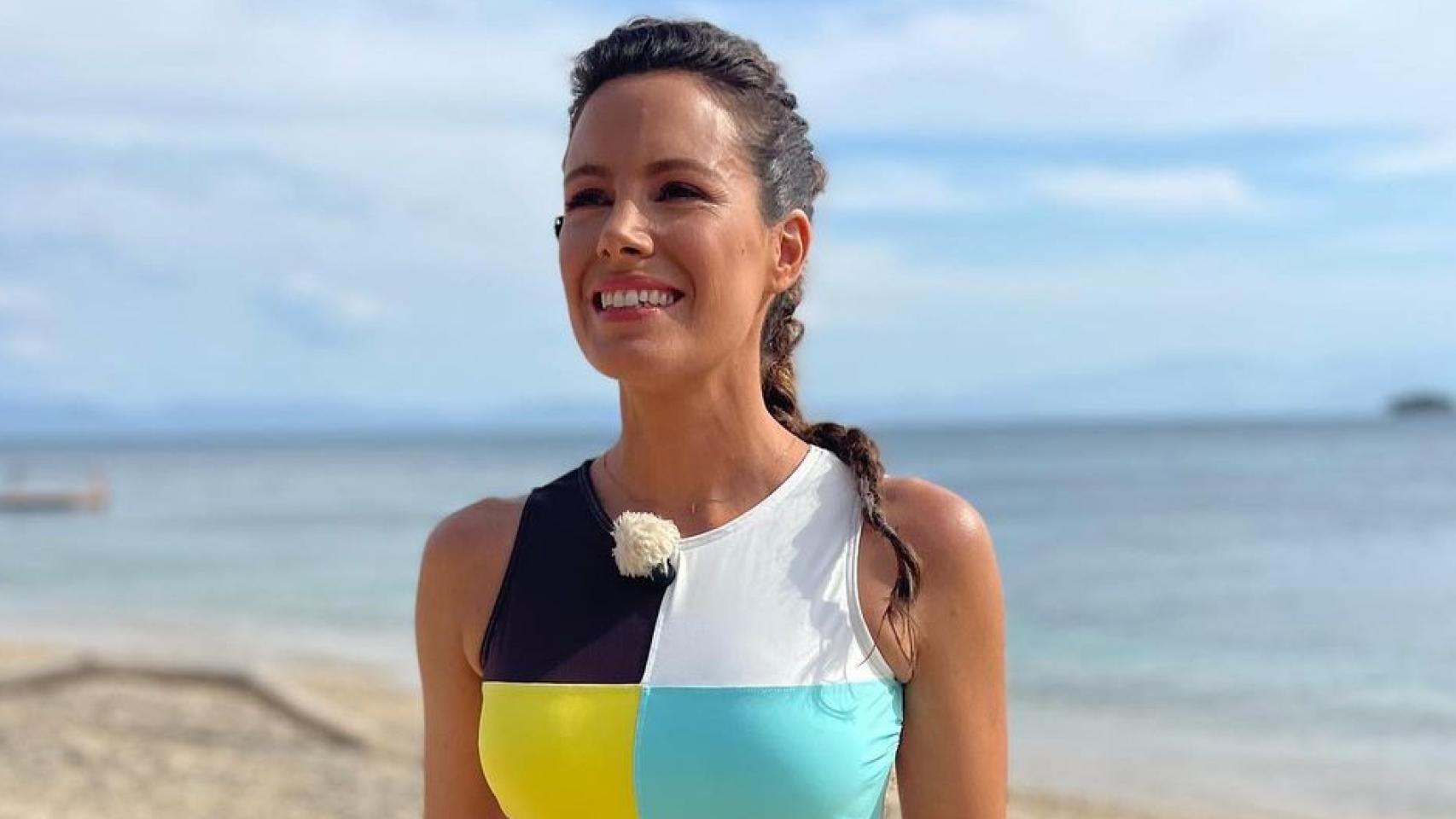 La presentadora Laura Madrueño en una imagen de sus redes sociales, durante su estancia en Honduras.